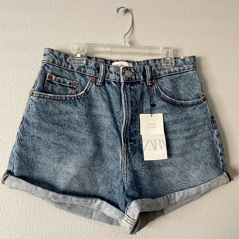 Zara mom fit roller shorts